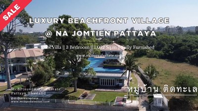 3 Beds Pool Villa for Sale, Private Beachfront Village, Pattaya - House - Na Jomtien - 